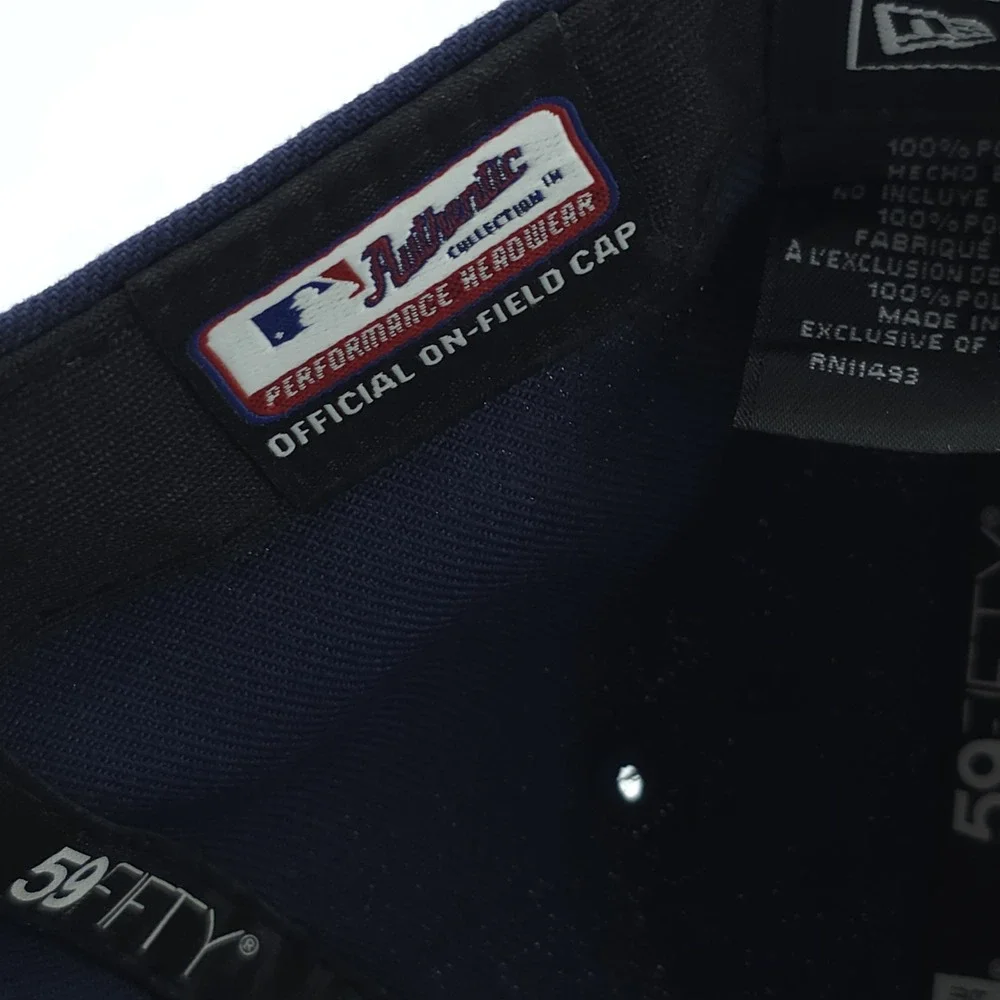 New‎ Era 59Fifty Milwaukee Brewers Navy Blue Fitted Size 8 Low Profile Hat NEW